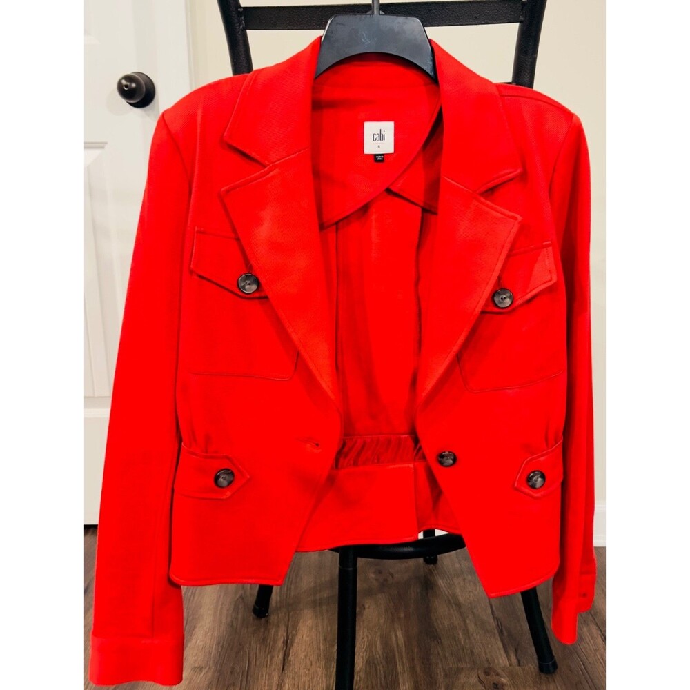 cabi The LRJ Little Red Jacket Military Utility Blazer Shorter Size 6